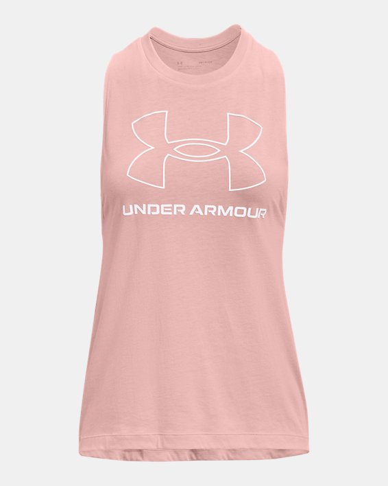 Women's UA Sportstyle Logo Tank, Pink, pdpMainDesktop image number 4